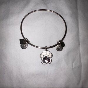Alex and Ani Expandable Bangle for Women, Crystal Paw Prints of Love Charm